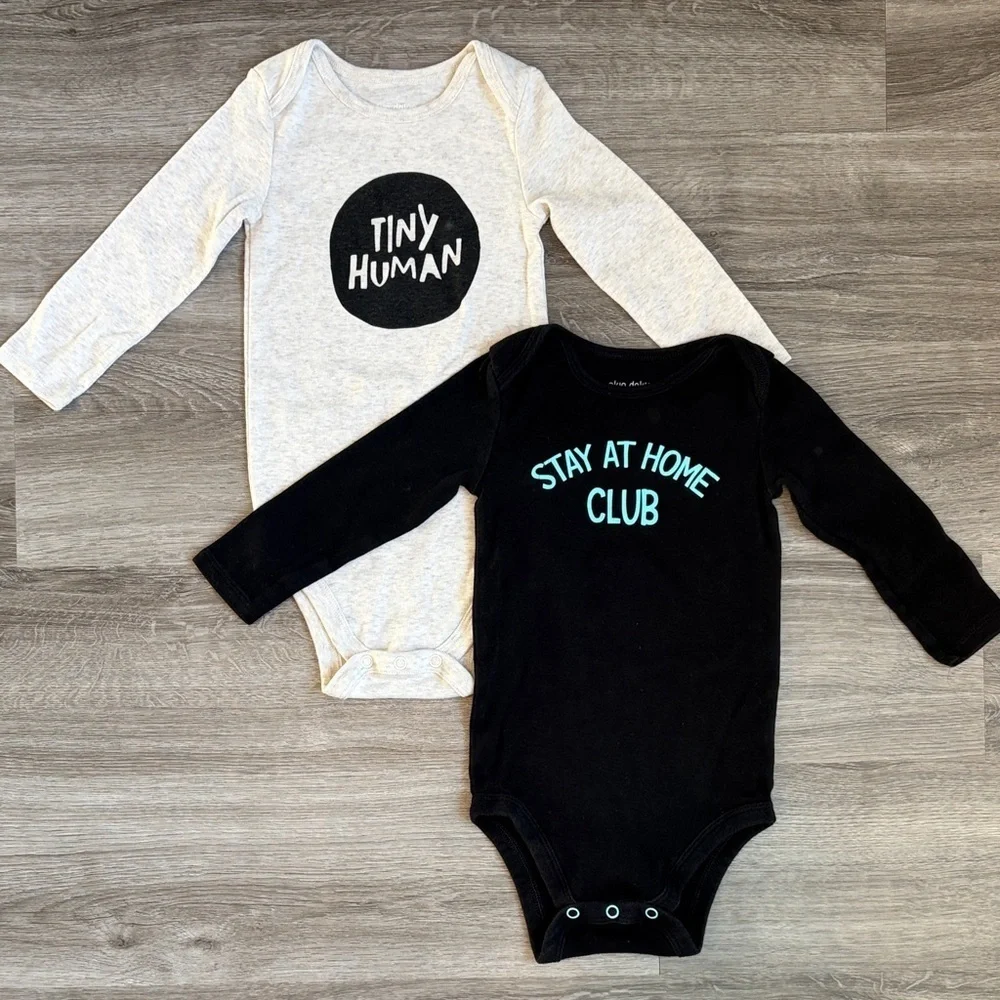 Okie Dokie long sleeve baby bodysuits